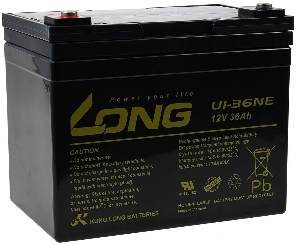 Long Bleiakku U1-36NE 12V 36Ah Produktbild 