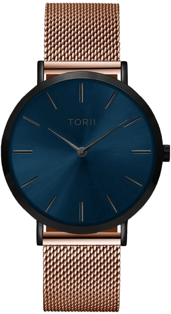 Montre analogique pour femme bleue TORII B38RM.NB au design épuré chic