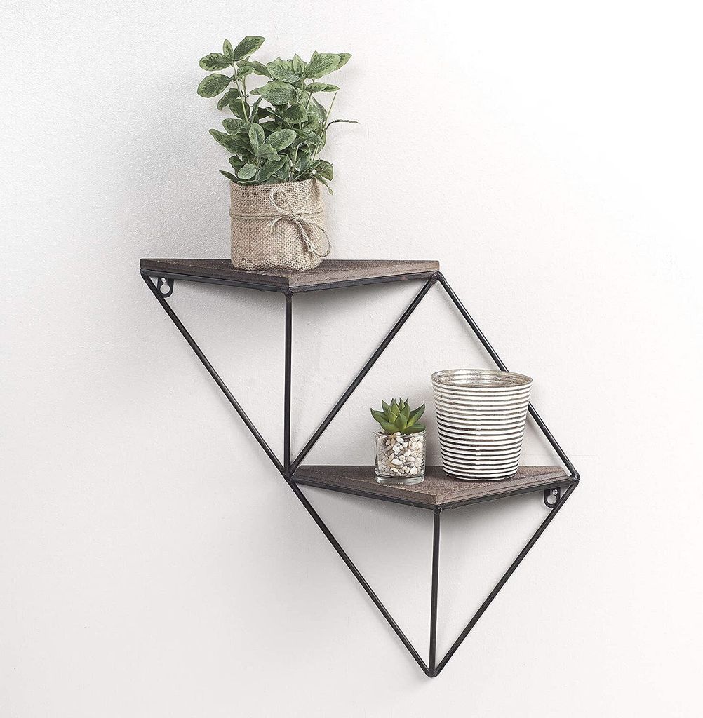 Skye Decor, Wr045, Wandregale, Nussbaum, Holz, 33 x 30 x 13 cm