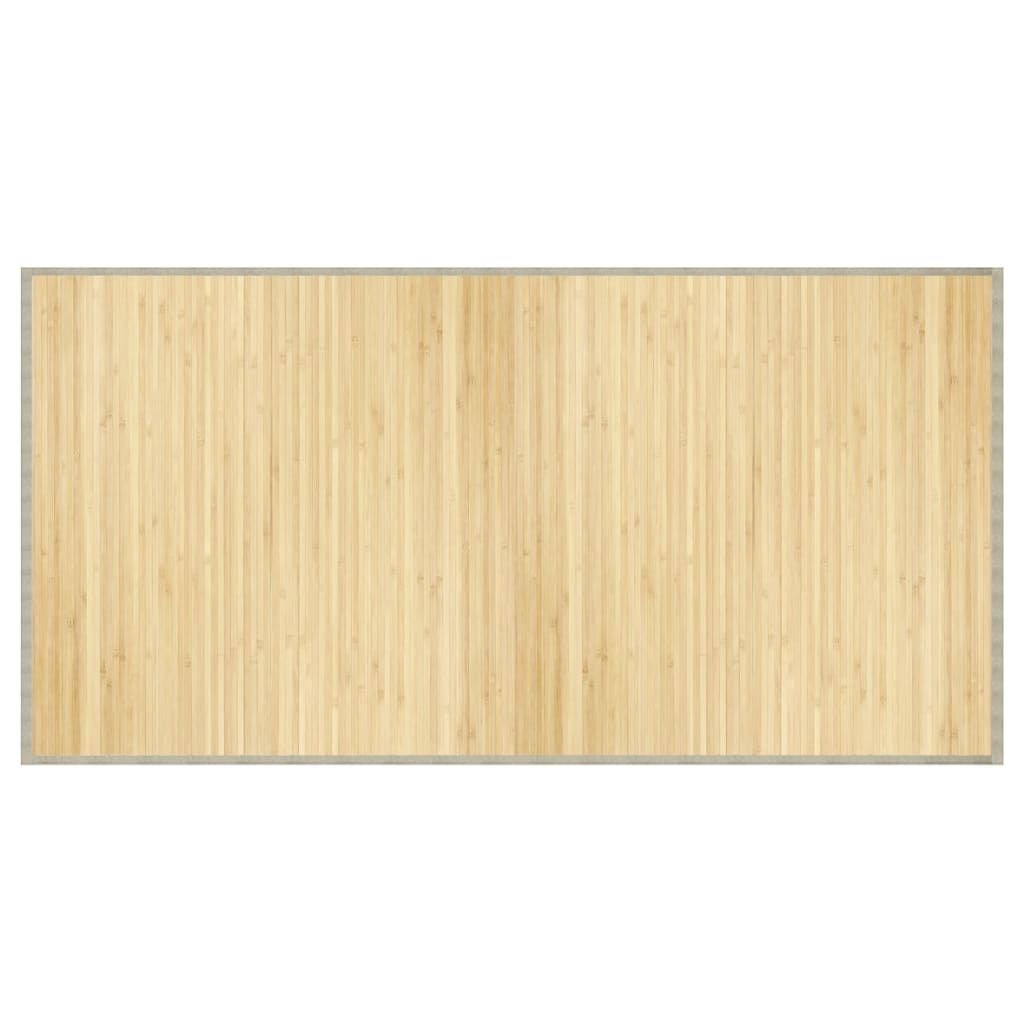 vidaXL Teppich Rechteckig Hell Natur 100x200 cm Bambus Produktbild 