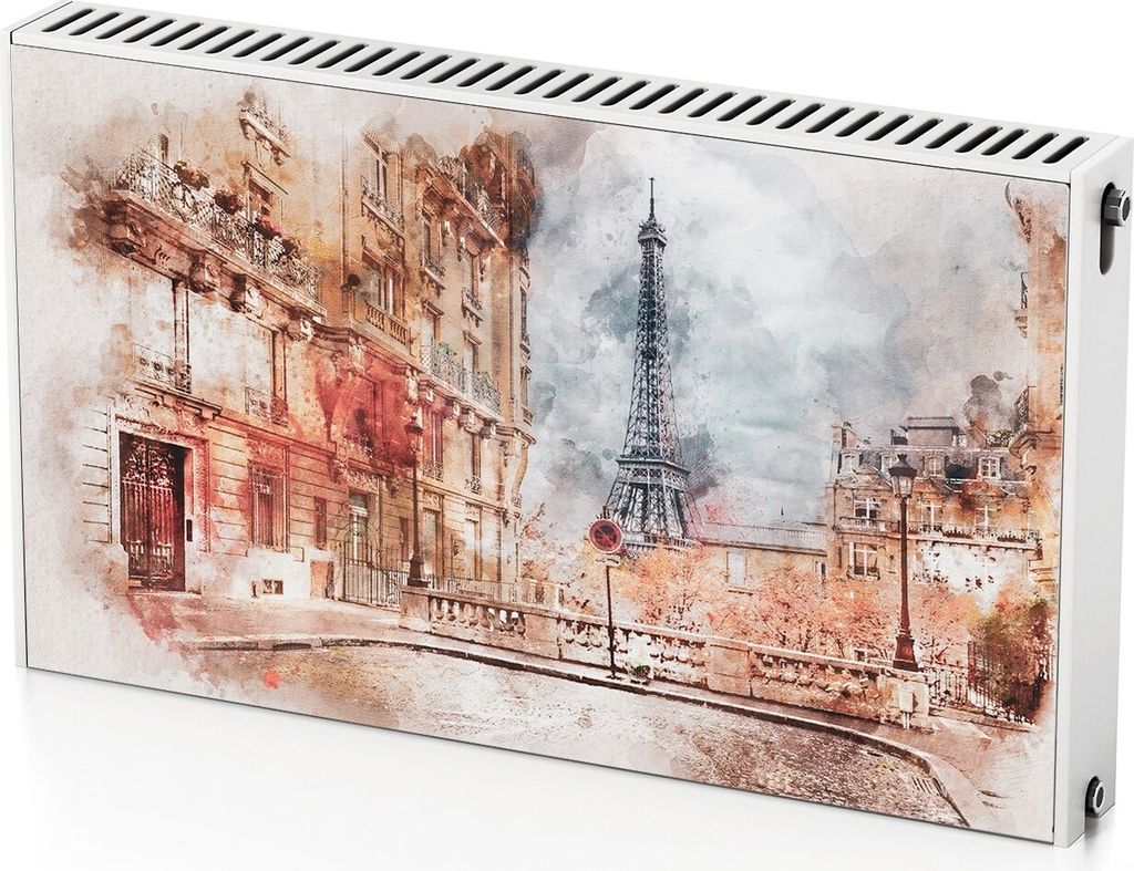 Paris – Magnetische Heizkörperabdeckung – 100x60 cm – Magnet Heizkörperabdeckung – 3D Würfel – Heizkörperverkleidung – Magnetische ...