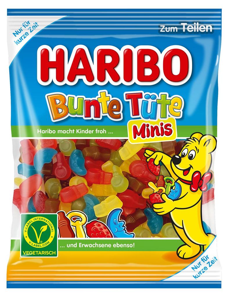 Haribo Bunte Tüte Minis vegetarisch 160g Produktbild 