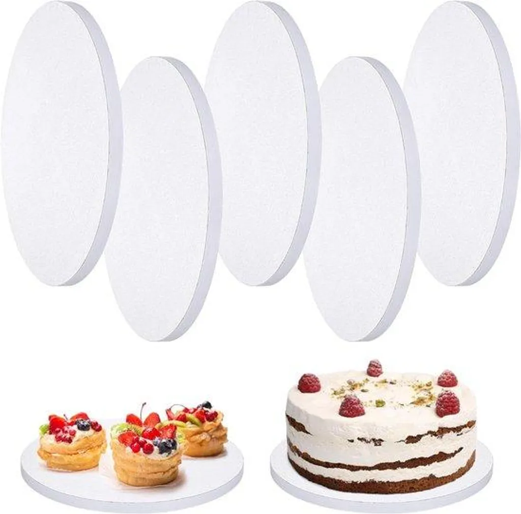 Supports pour Pièces Montées et Cake Design - Lot de 5 Plateaux 30/25 cm