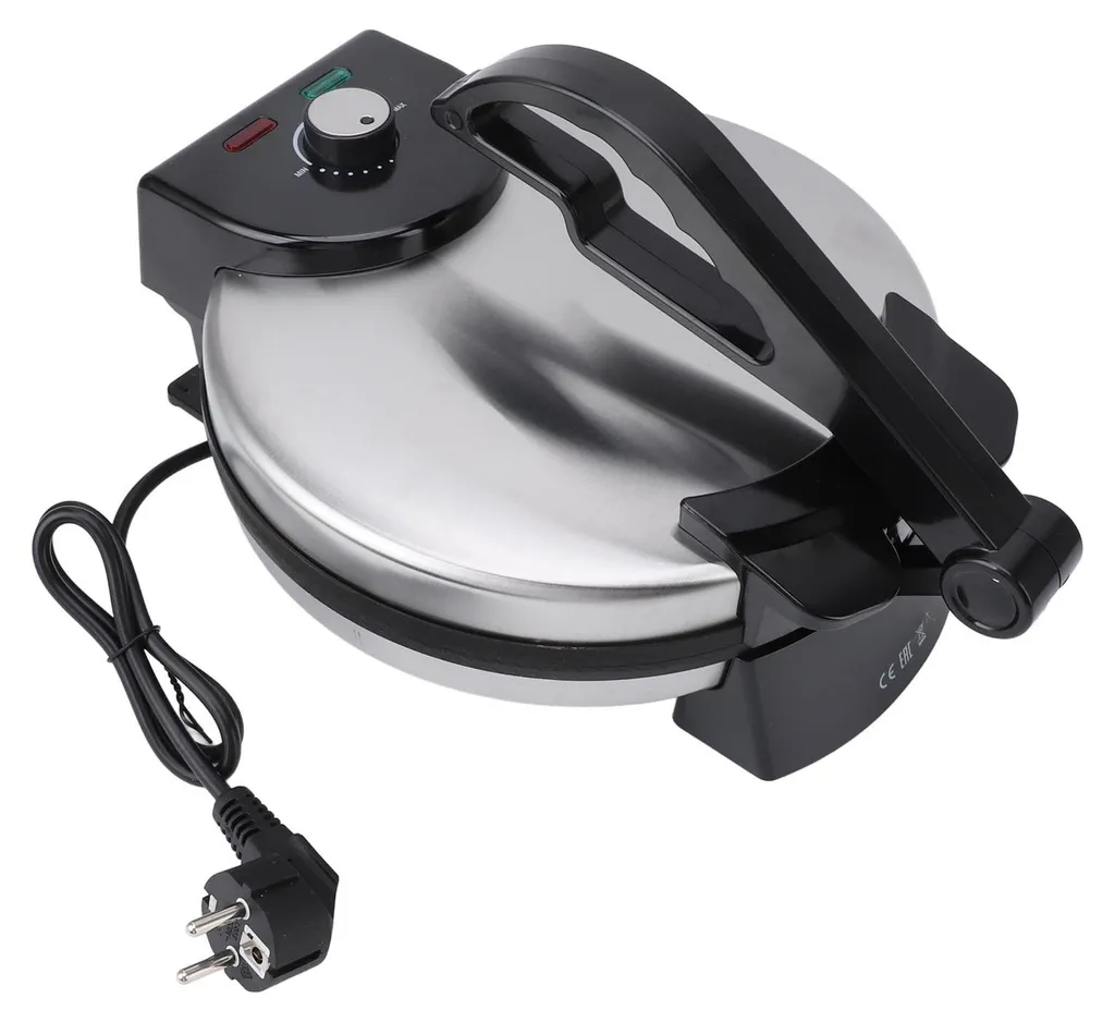 Roti Maker 1800W Appareil à Chapati avec Revêtement Antiadhésif Inox