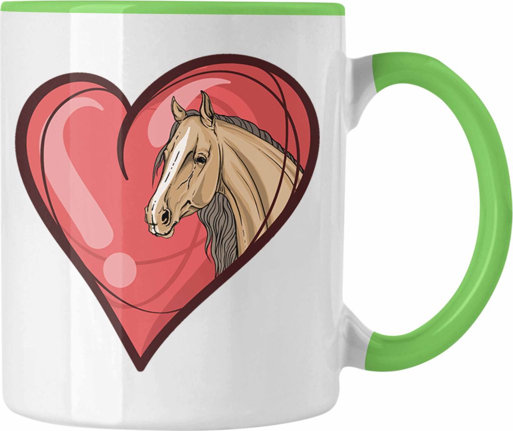 Trendation - Pferde Tasse Grafik Geschenk Lustig (Grün)