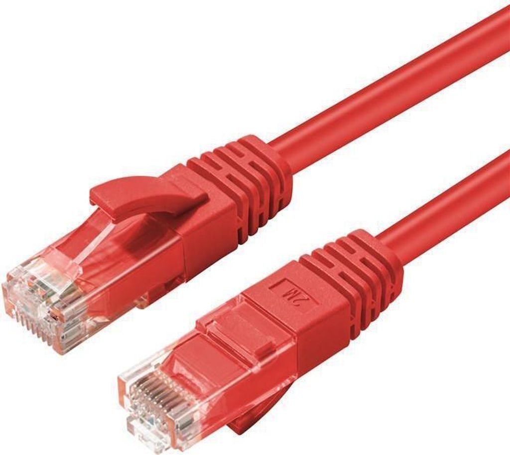 MicroConnect CAT6A UTP 0.15m Czerwony LSZH, MC-UTP6A0015R