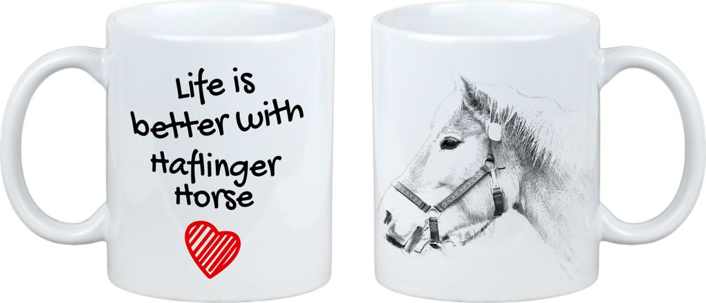 Haflinger - Tasse mit Pferd, Tasse mit Bild, personalisiertes Geschenk der Marke Art-Dog