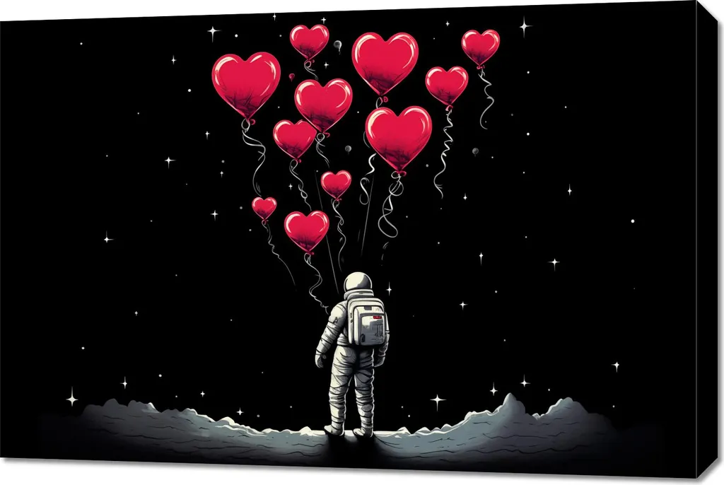 Quadro Motivazionale Astronauta 90x60 - Wall Art Canvas per Startup