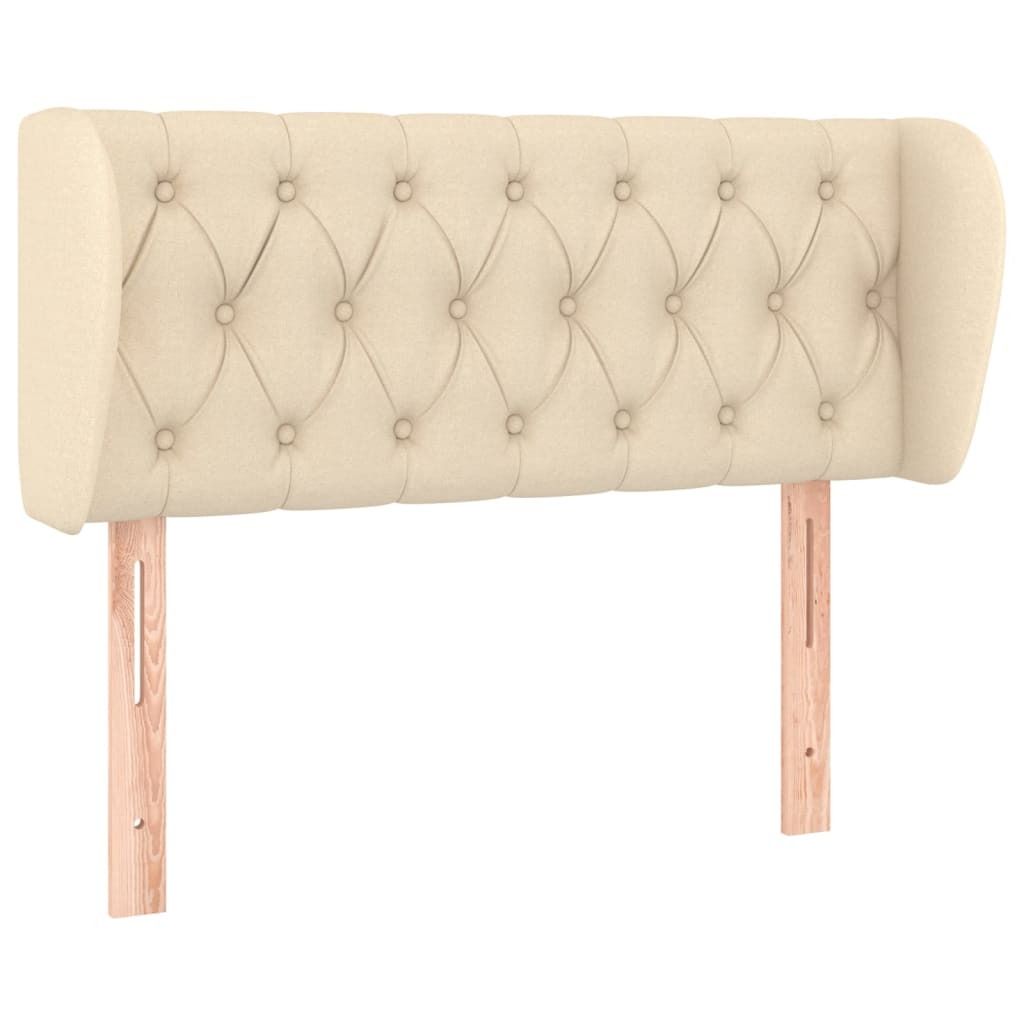 Kopfteil mit Ohren Creme 103x23x78/88 cm Stoff