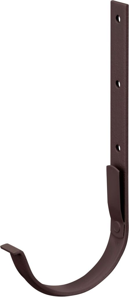 INEFA Dachrinnenhalter halbrund, Stahl NW125 / 125mm, Dunkelbraun Rinnenhalter, Dachrinnenzubehör, einfache Steckmontage, Germany