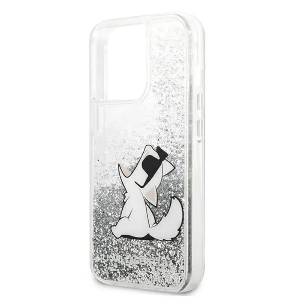 Karl Lagerfeld KLHCP13XGCFS Cover iPhone 13 Pro Max Glitter Argento - 6