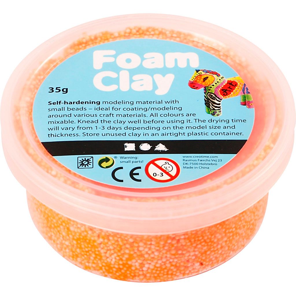 Foam Clay - Neon Oranje, 35gr.