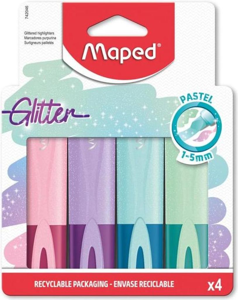 Maped 742046 Evidenziatore Maped FLUO'PEPS Glitter PASTEL, Immagine del prodotto 