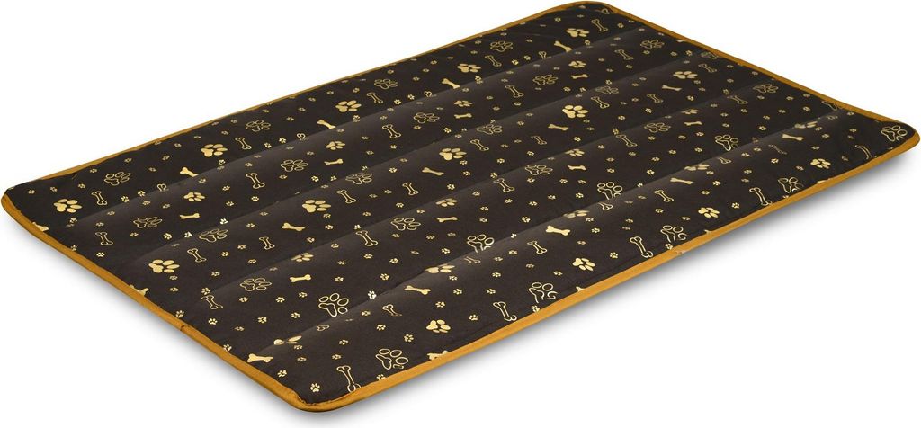 Hundebettmatte 100x70 cm wasserdicht gold bones