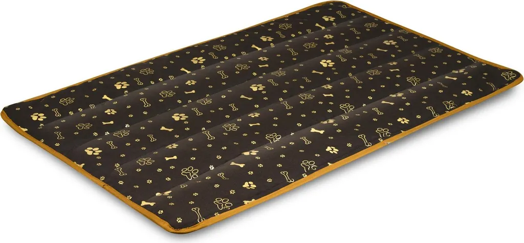 Couchage pour grand chien 120x80 cm - Tapis imperméable os doré original