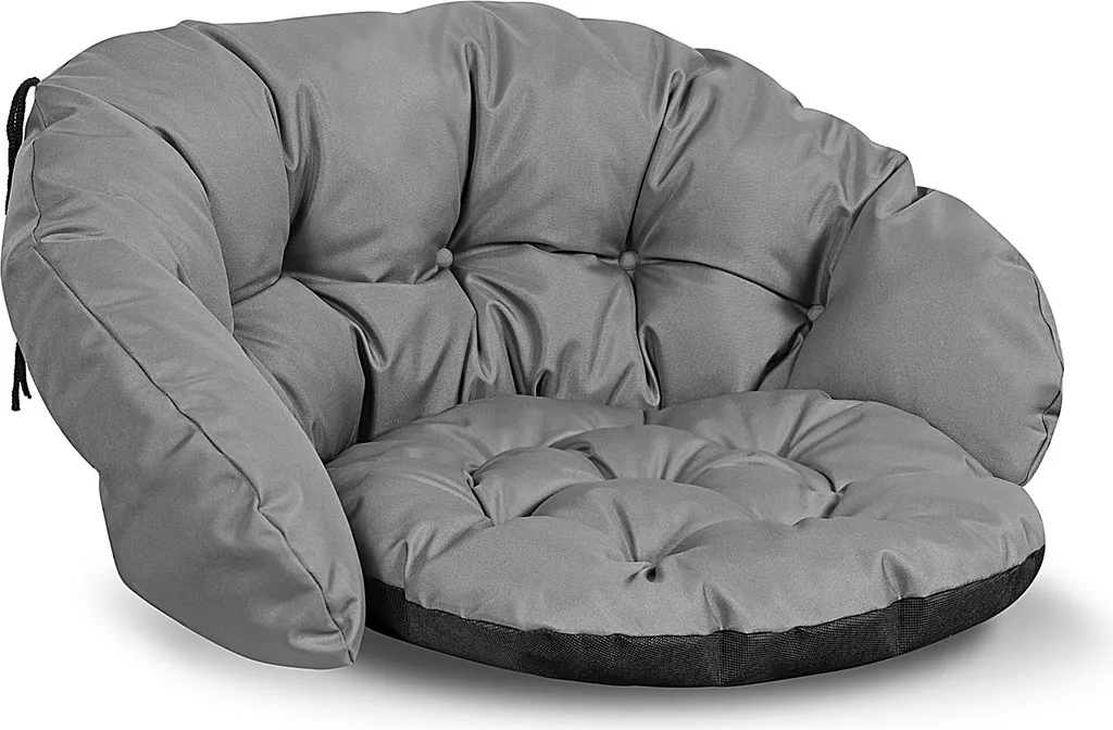 Coussin de Chaise Suspendue Imperméable Gris - Accessoire Fauteuil Relax - 6