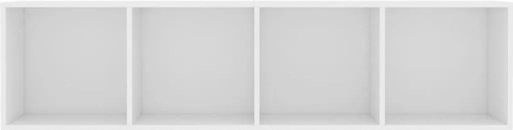 Bibliothèque Blanche Longue 143 cm avec Compartiments Ouverts Modernes