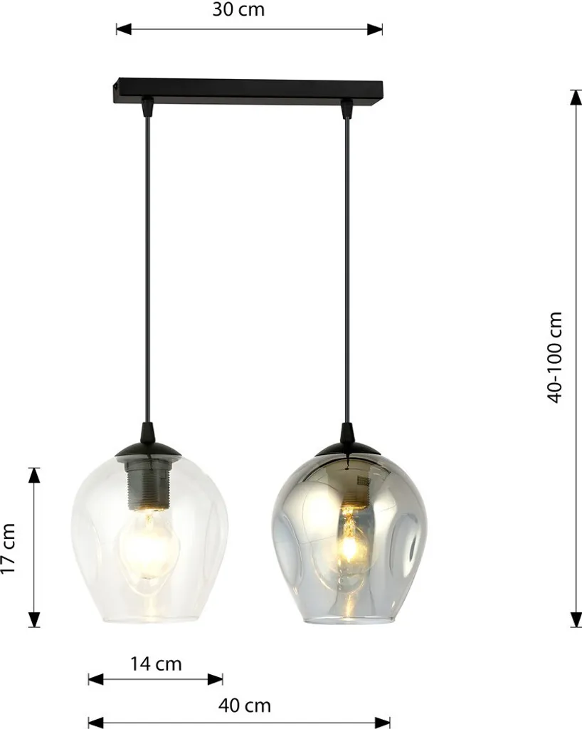 Luminaire Plafonnier ISTAR Suspension Double pour Salon et Cuisine - 2