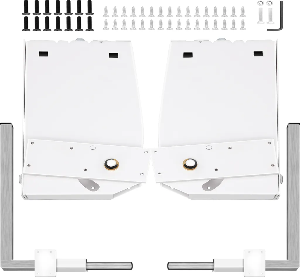 Système de lit escamotable pour éviter l'encombrement King Size Blanc