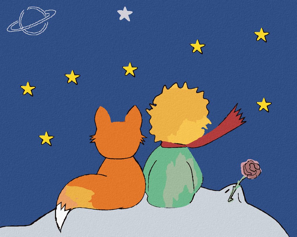 Zuty - Malen nach Zahlen - DER KLEINE PRINZ UND STERNE, 40x50 cm, mit Keilrahmen (bereits gespannt)