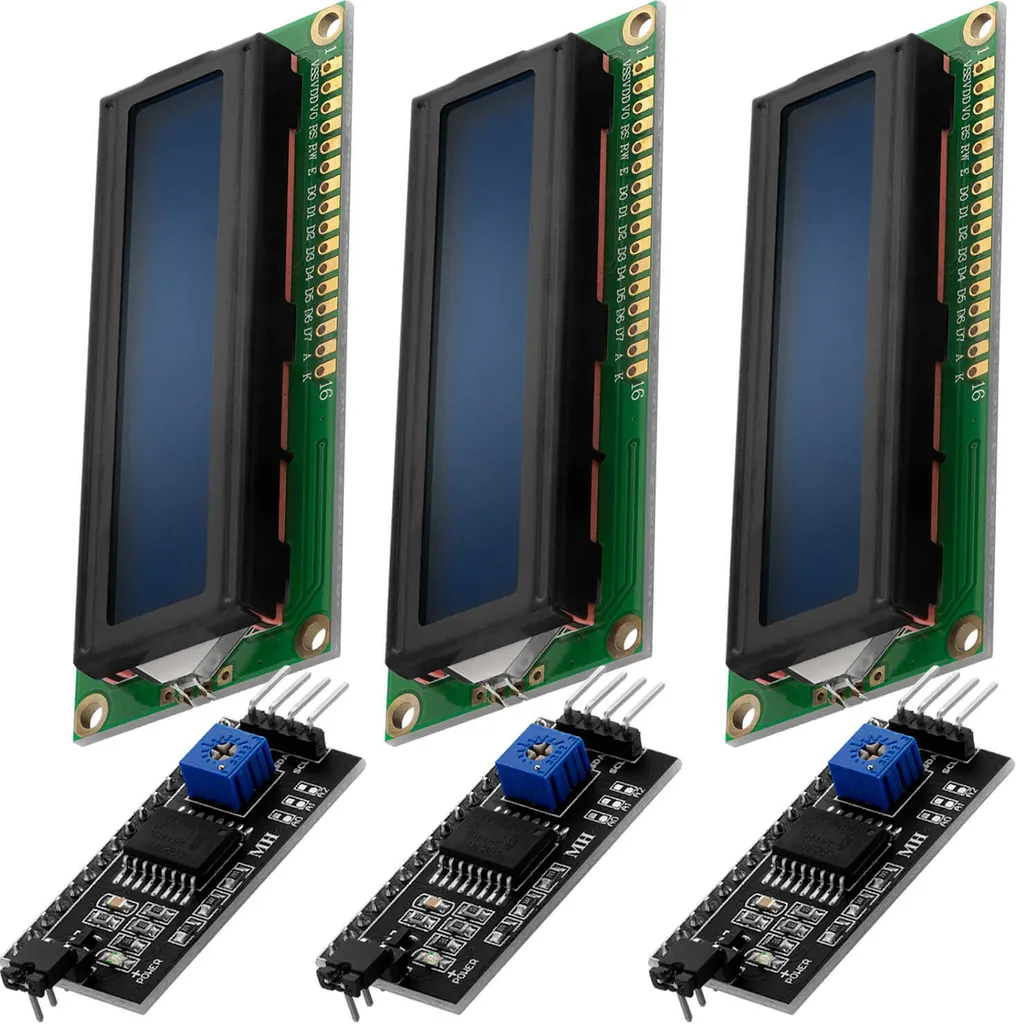 Module d'affichage LCD 1602 I2C 2x16 pour Arduino par AZ-Delivery lot de 3