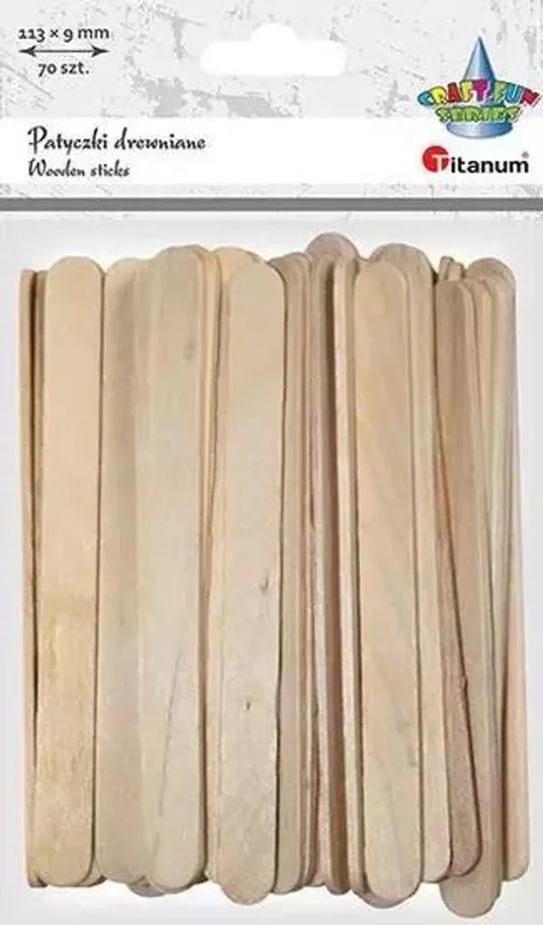 Set 70 Bastoncini Legno Naturale 9x113mm - Precisione per Bricolage
