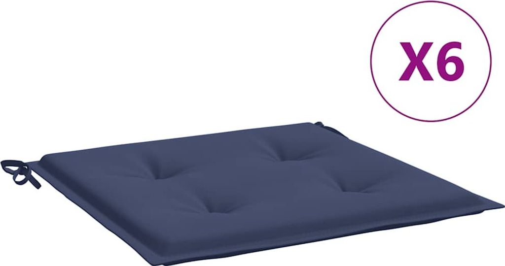 vidaXL Palettenkissen 6 Stk. Marineblau 50x50x4 cm Oxford-Gewebe