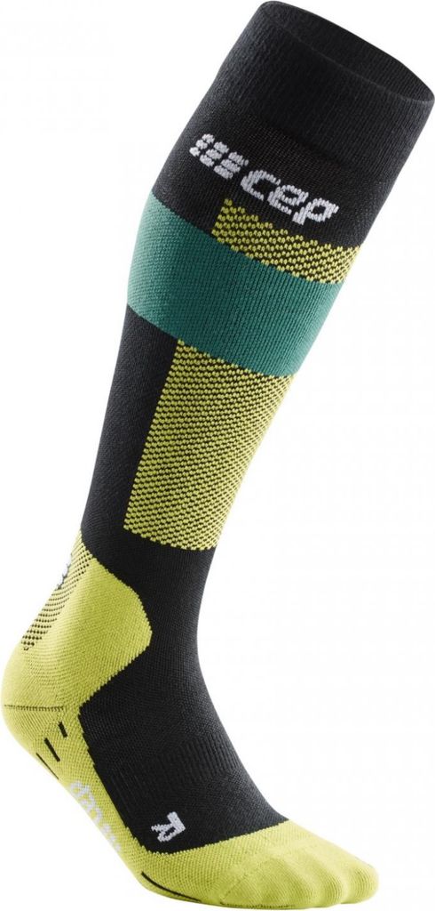 CEP merino socks, skiing, tall, v2, green V