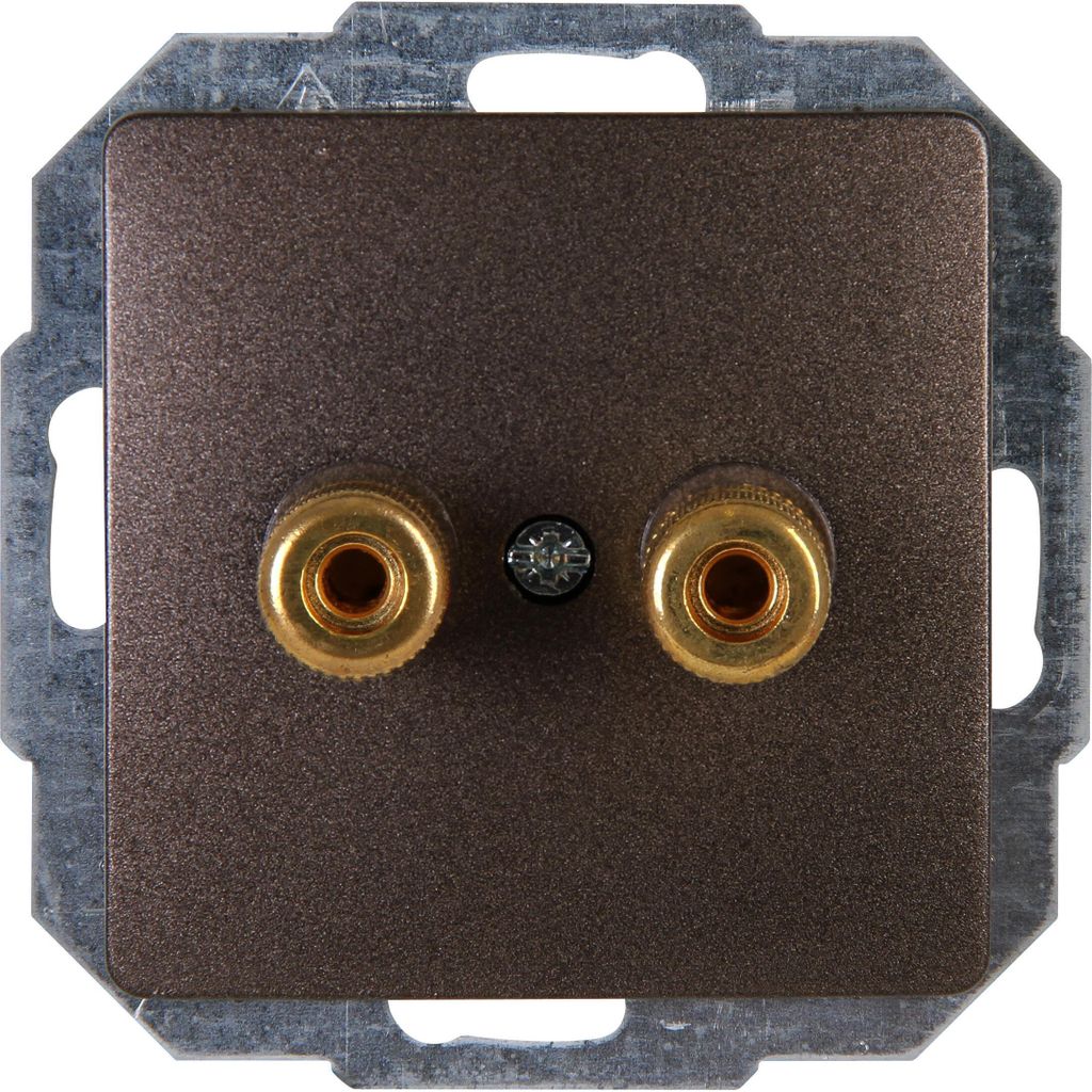 Kopp Paris palisander-braun Lautsprechersteckdose 4mm Bananenstecker