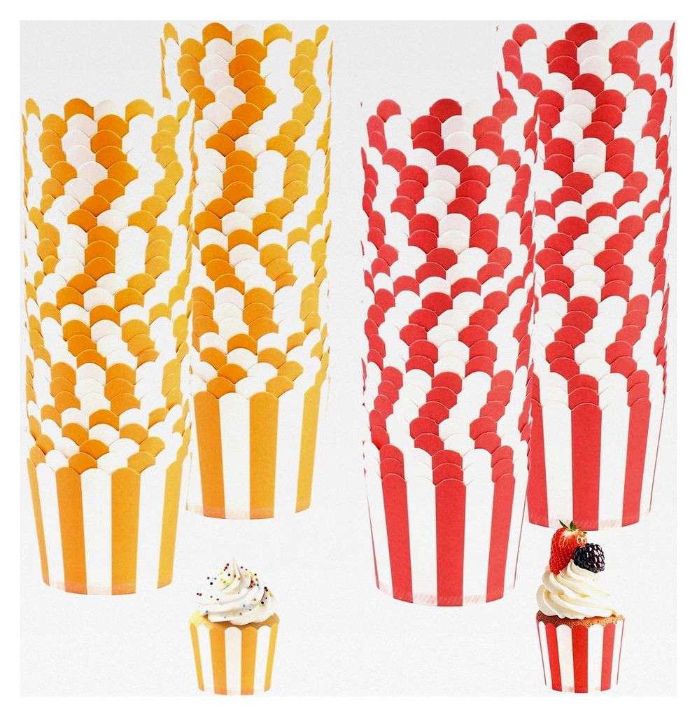 100 Stück Muffinförmchen aus Papier, 5 x 6 x 4,7 cm, Mini Cupcake Liner für n