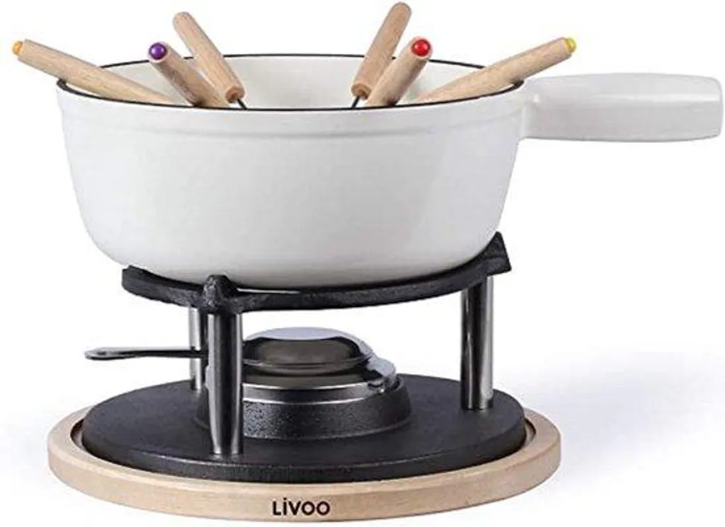 Service à fondue 3-en-1 pour fromage chocolat et huile - 6 personnes