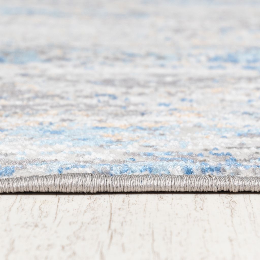 Teppichläufer 100 x 300 cm Grau Blau 3 Modern Läufer für Produktbild 6