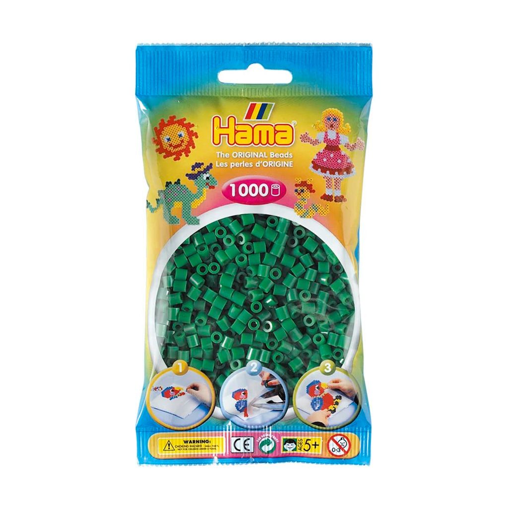 Hama perles vertes 1000pcs, 1sachet Image du produit 