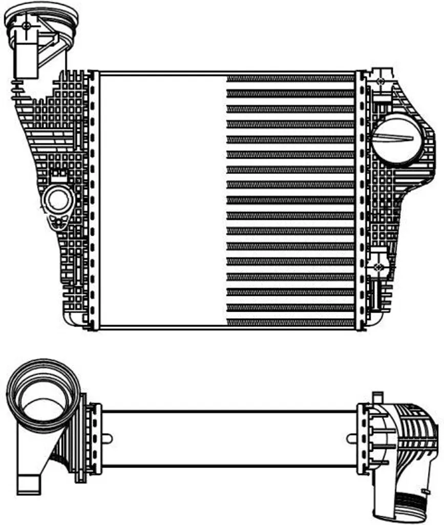 Refroidisseur d'air de suralimentation NRF 309025 - Compatible Macan 95B