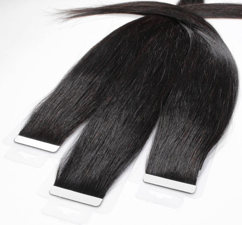 Hair2heart Tape Extensions Aus 100% Echthaar – 40 Tapes (2,5g, 40cm) In 4/0 Mittelbraun, Für Natürliche Haardichte & Verlängerung