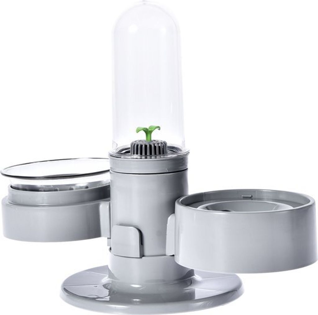 HiPet automatischer Futterspender und Trinkbrunnen für Haustiere 380-580ml