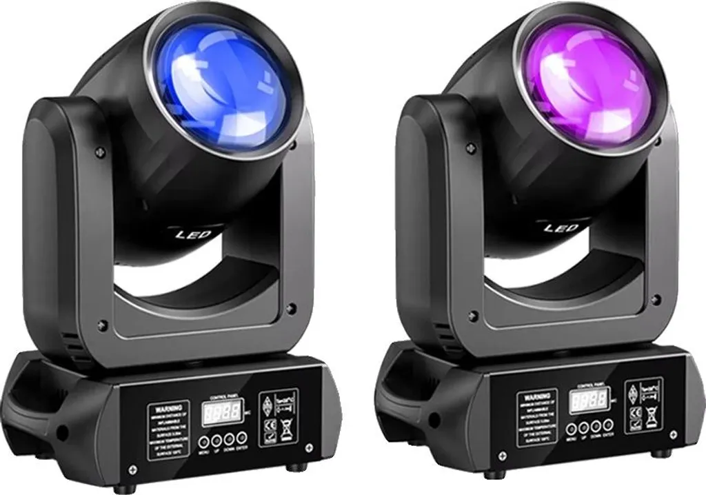 Lumière de scène mobile DMX effets multicolores, lot de 2 lyres LED Pro