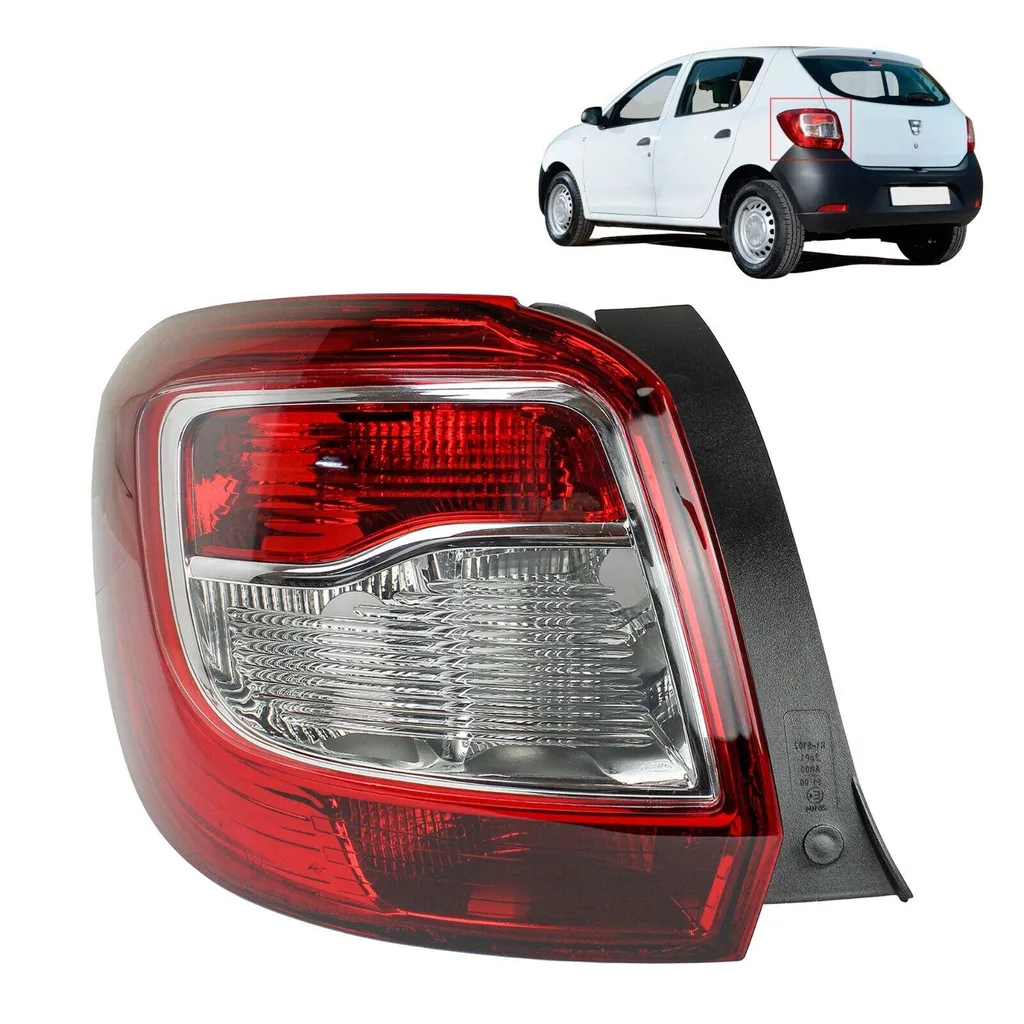 Feu arrière gauche pour réparer Dacia Sandero 2 II B52 12-16 coloris Rouge