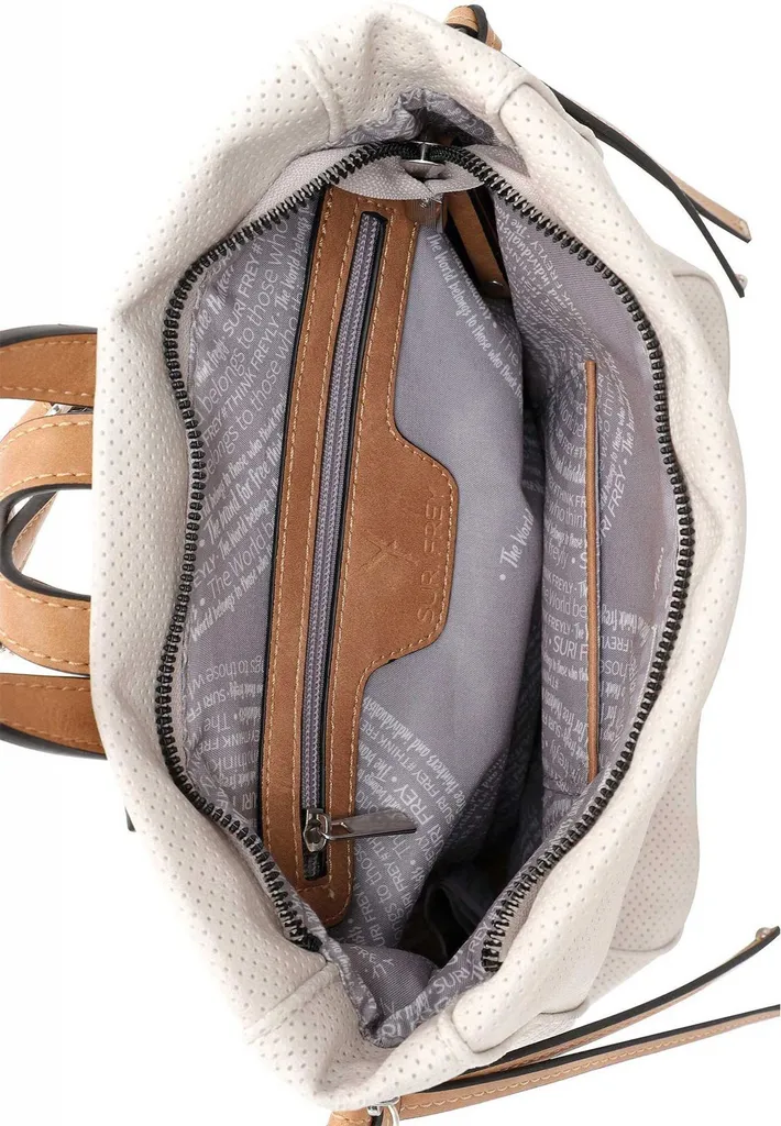 SURI FREY Buffy Backpack coloris Ecru en matière souple et design laser - 4