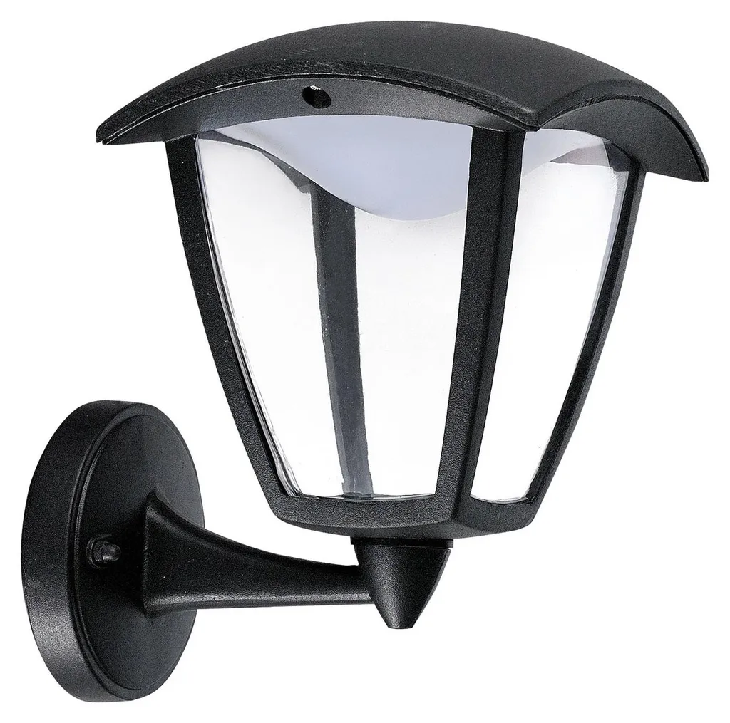 Lampe murale d'extérieur LED Selene 7W en aluminium noir avec bras