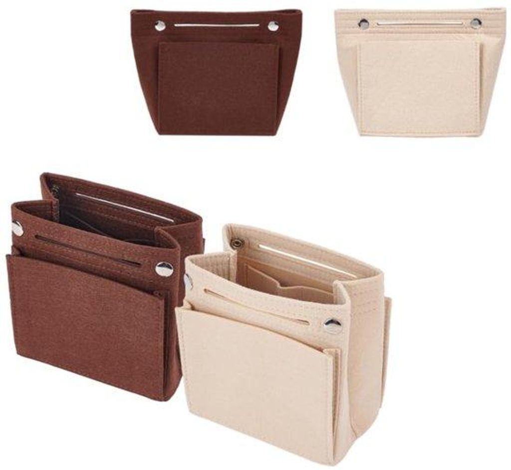 Vilten Portemonnee-Organizer mit 2 Farben, 17 × 18 cm, kleiner Handtas Organizer
