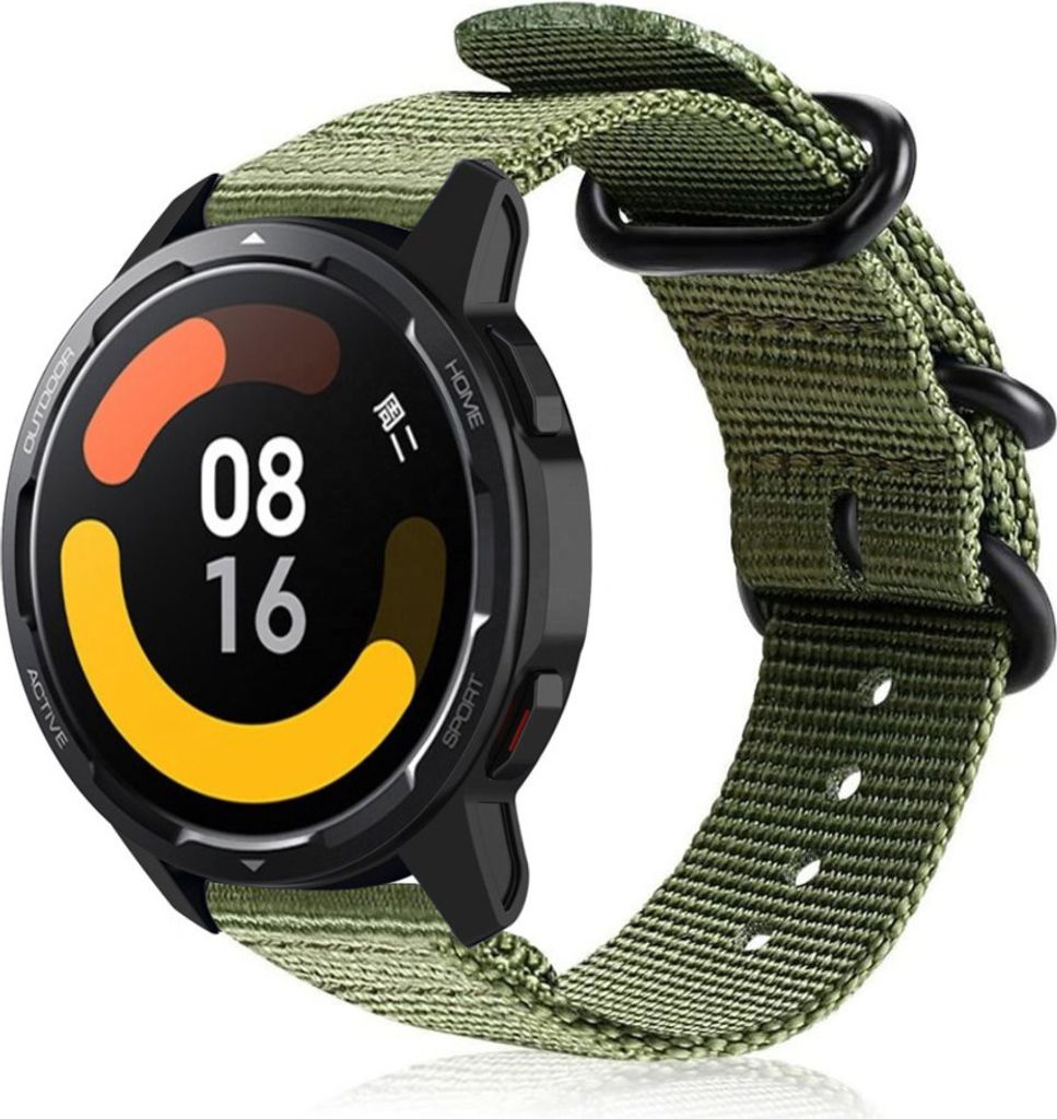 Strap-it Xiaomi Watch S1 Nylon Schnallenarmband (Grün)