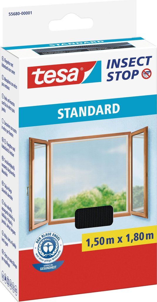 tesa Fliegengitter Standard Klettband 1,5x1,8m anthrazit Immagine del prodotto 