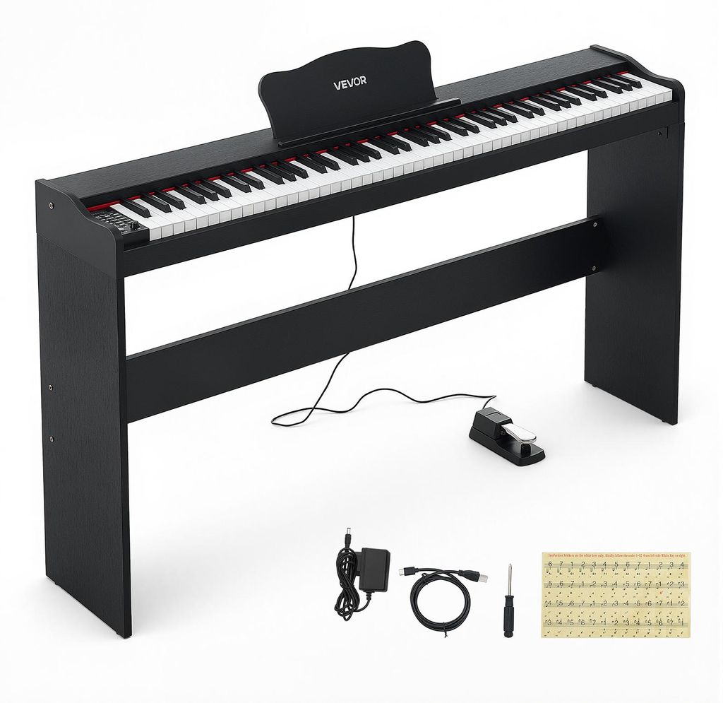 VEVOR Piano digital de 88 teclas con sensibilidad al tacto, Imagen del producto 
