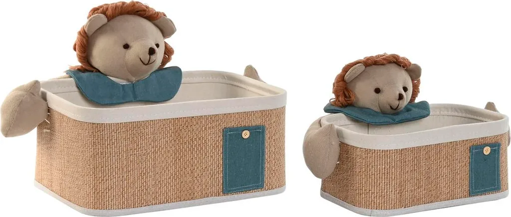 Rangez Tout avec Style : Set 2 Paniers Home ESPRIT Verts 40x32x27 cm