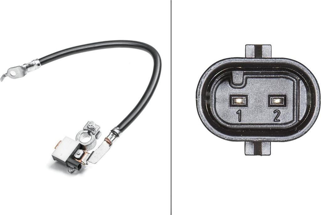 Sensor Batteriemanagement 12 V geschraubt 370 mm Kabel HELLA für u.a. FORD C-MAX