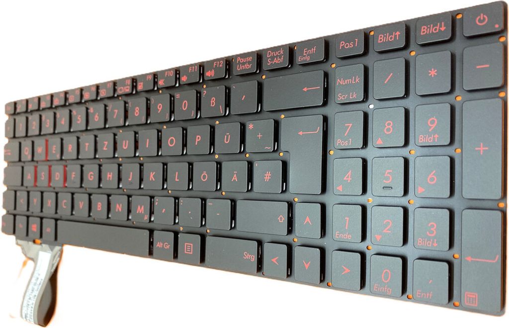 DEUTSCHE - Tastatur Keyboard Ohne Rahmen mit Beleuchtung kompatibel für ASUS N551, N551J