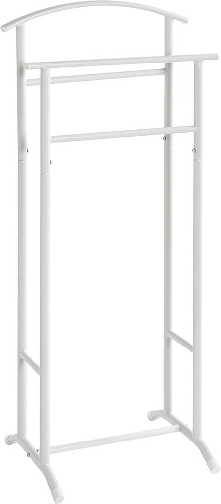 HAKU Herrendiener weiß - Stahlrohr, B/H/T: 48x107x36 cm Produktbild 