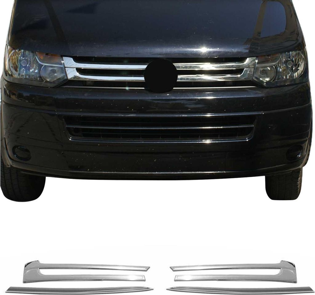 Kühlergrill Leisten Grillleisten für VW Caravelle T5 2010-2015 Chrom Silber 4x