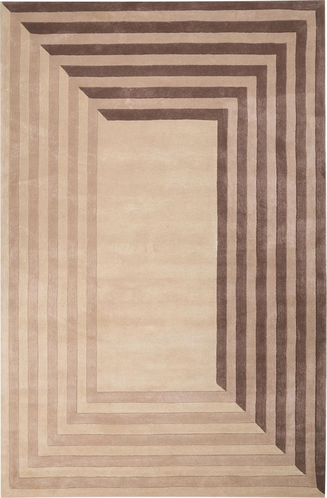 BELIANI Teppich Beige aus Viskose und Wolle 200 x 300 cm Rechteckig Handgetuftet Handgefertigt Geometrisches Muster Modernes Design Wohnzimmer